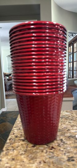 27 red bucket or planter pots