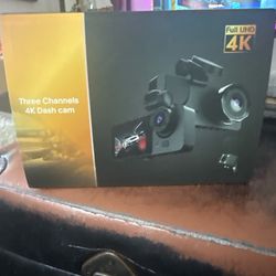 NEW 3 Channel 4K Car Dash Cam 4K+1080P+1440P HD Video Recording 170 Angle
