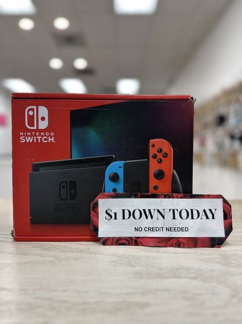 Nintendo Switch V2 Gaming Console Brand New - $1 DOWN TODAY, NO CREDIT NEEDED