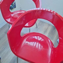 RED Fiber Glass chairs