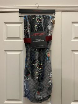 Ed Hardy Oversized Plush Throw