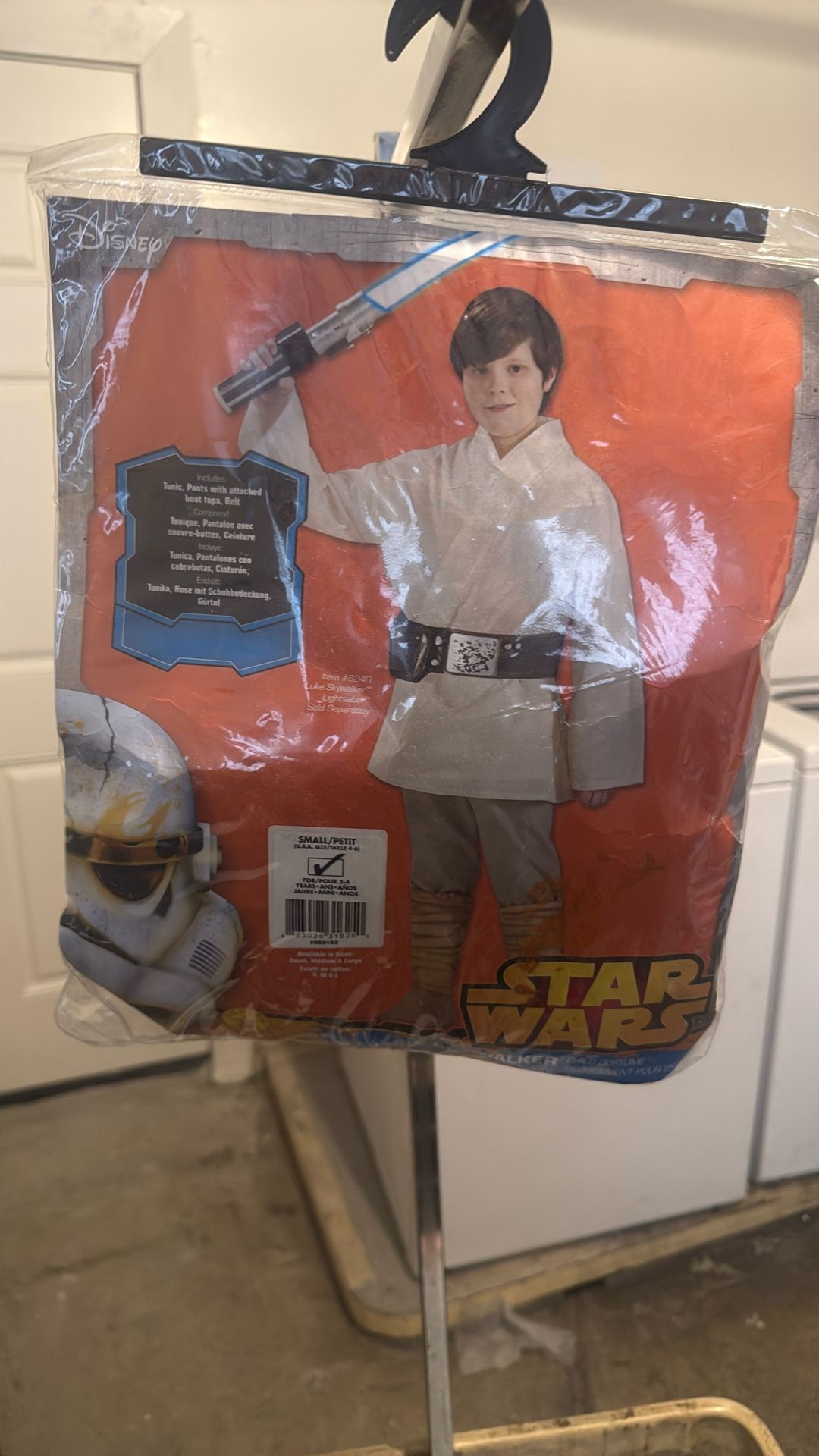Luke Skywalker Star Wars Costume Size 3-4 Child