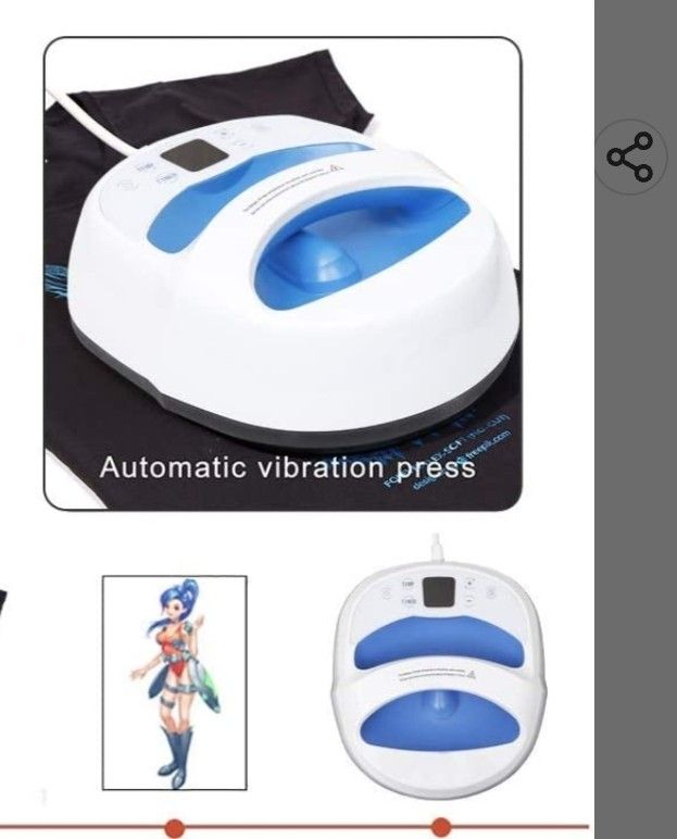 Portable Automatic Easy Heat Press Sublimation Machine and HTV Vinyl Shirt Press Machine(12x10inch EasyPress Mat Included