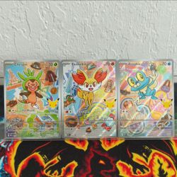 Pokemon TCG Chespin Fennekin Froakie First Partners Full Art Set
