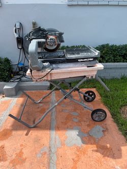 RIDGID  10 inch Blade…Wet Tile Saw Corded With Stand…$295