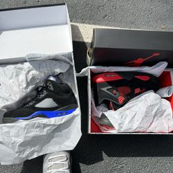Jordan 5 Racer Blue Jordan 4 Red Thunder 