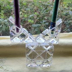 Pair Of Crystal Candle Holder + FREE picture Frame, same design