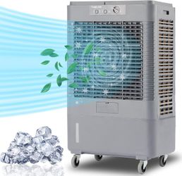 Portable Evaporative (Swamp) Air Cooler (4500 CFM) Covers 1500 Sq. Ft . w/ 13.3 Gallon Tank w/ Hose Hookup (3 Speeds) [NEW] **Retails for $550