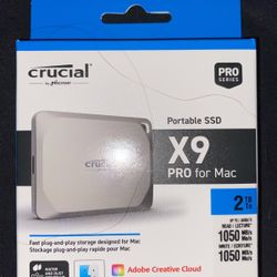 Brand New Crucial X9pro Portable SSD For Mac 2tb