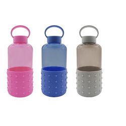 Soft Sleeve Water Bottle, 34 oz Reusable Plastic Water Bottle with Protective Sleeve, Lightweight Sports & Daily Use Bottle, Assorted Colors