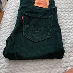 Green corduroy levi’s 511’s 