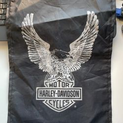 Vintage Harley Davidson motorcycle cover bag pouch Silver Eagle Logo