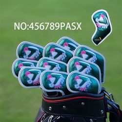 [MAGNETIC] Taylormade Iron Head Cover 9 Pcs 4-P, A, S, X (Green)