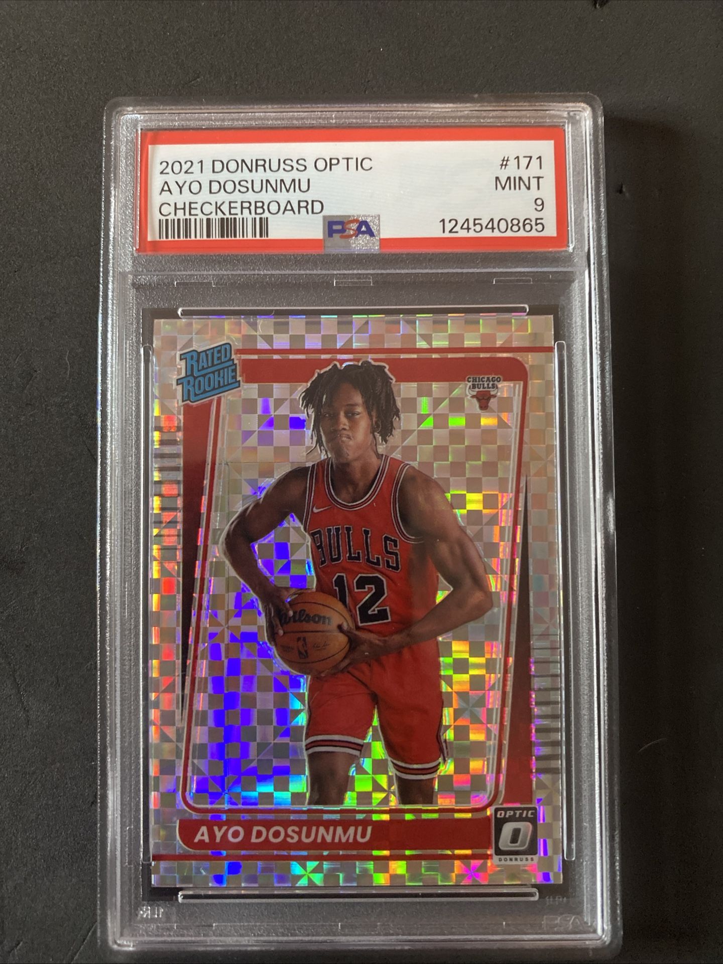 2021-22 Donruss Optic - Rated Rookie Ayo Dosunmu #171 Checkerboard Prizm (RC)