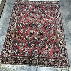 Vintage Persian Rug Hand Knotted Carpet