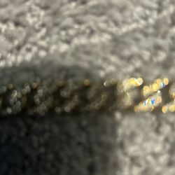 Moissanite Chain Cuban Link VVS 22 in