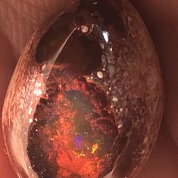 Rare Red Opal Cabochon Stellar Red 