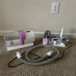 Pet Grooming Vacuum + Attachments 