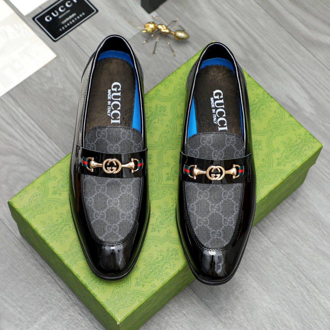 New Men's Gucci Leather Shoes