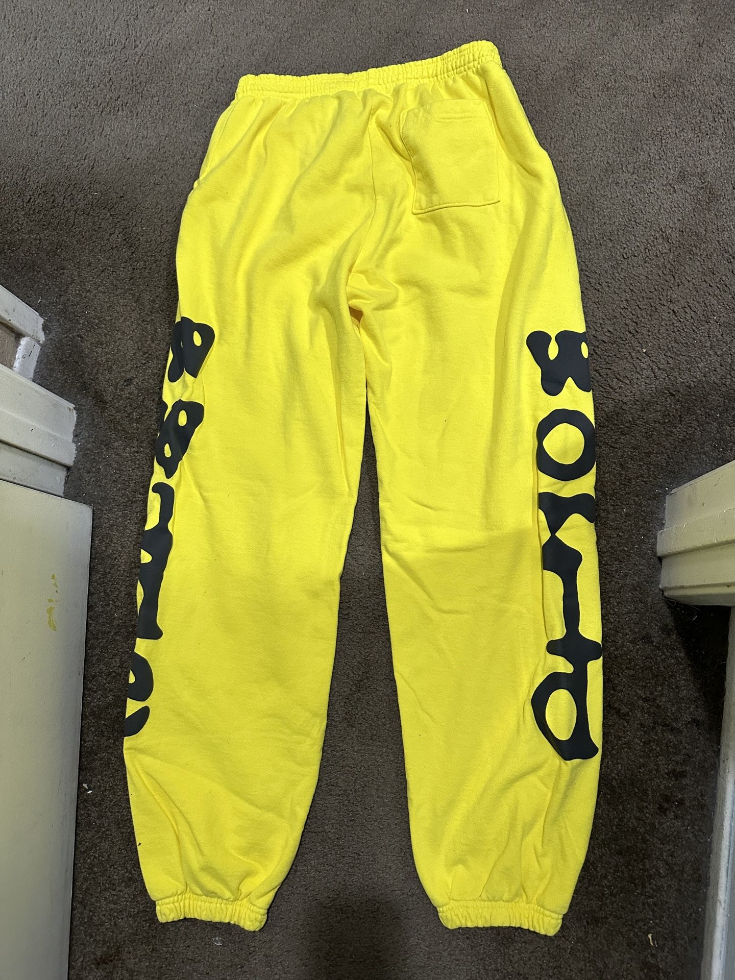 Sp5der Worldwide TC Sweatpants Yellow Sz XL