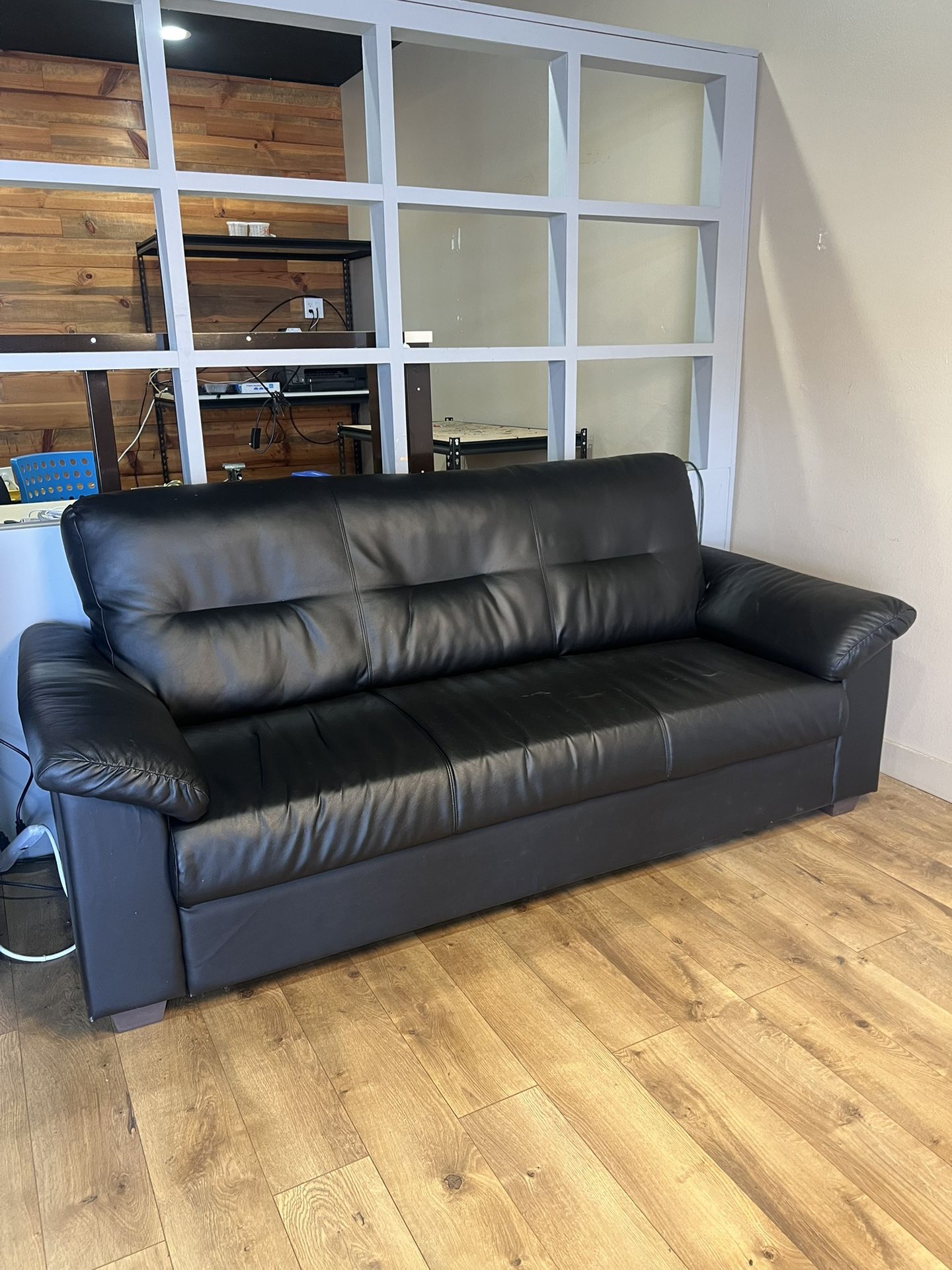 Black Vinyl Couch (7ft x 3ft)