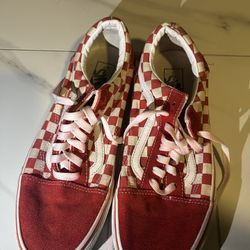 Men’s Red/checkered Vans 