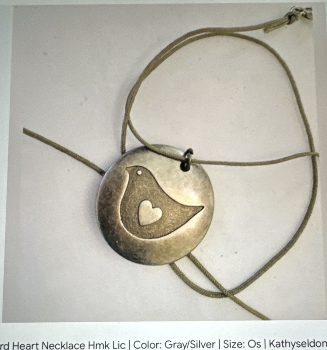 Hallmark Jewelry Hallmark Silver Bird Heart Necklace Gray/Silver