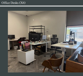 Height manually adjustable desks