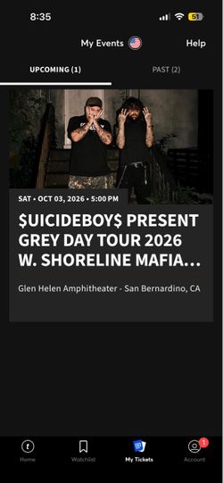 Suicide Boys Pit Ticket