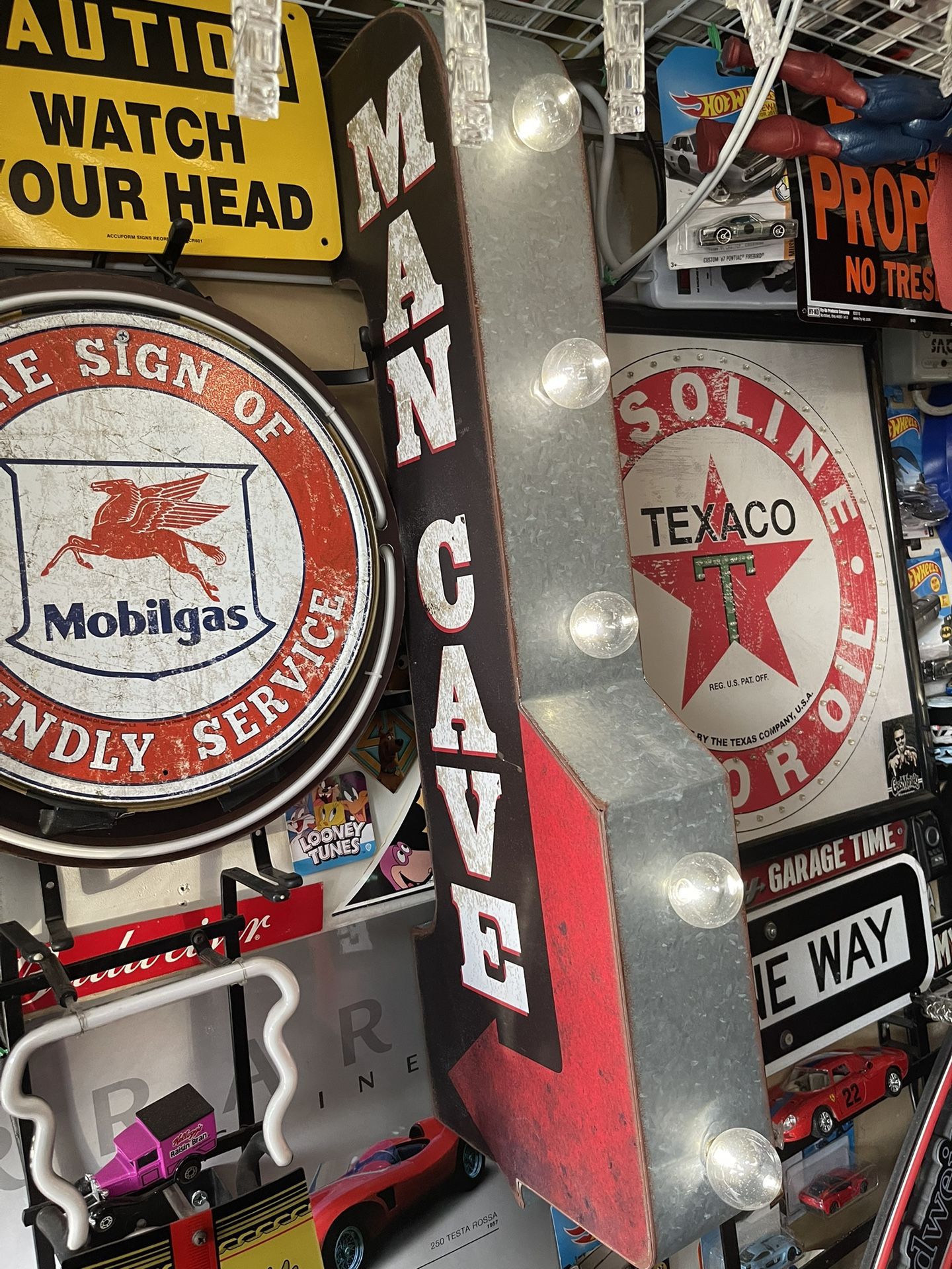 Light Up Man Cave 2 Sided Sign