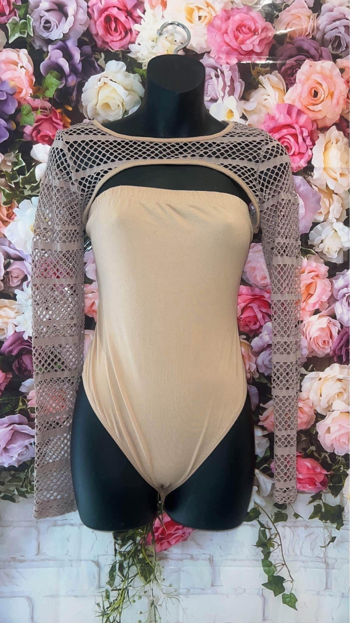 M And L Beige Bodysuit Available
