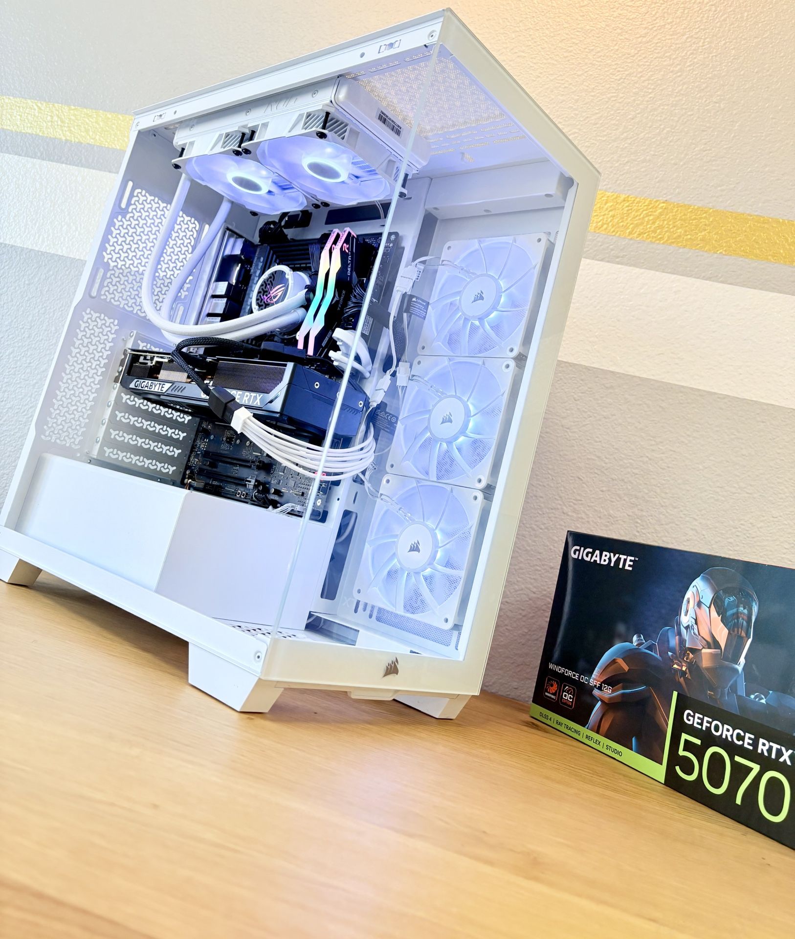 Gaming PC Custom Built by AREA-51 ✅Full White🕹Full RGB Set,Intel i7/32GB RAM/2TB🖥1 Yr Wrnty‼️ RTX 5070 GPU💥$0 Down Finance Now✅