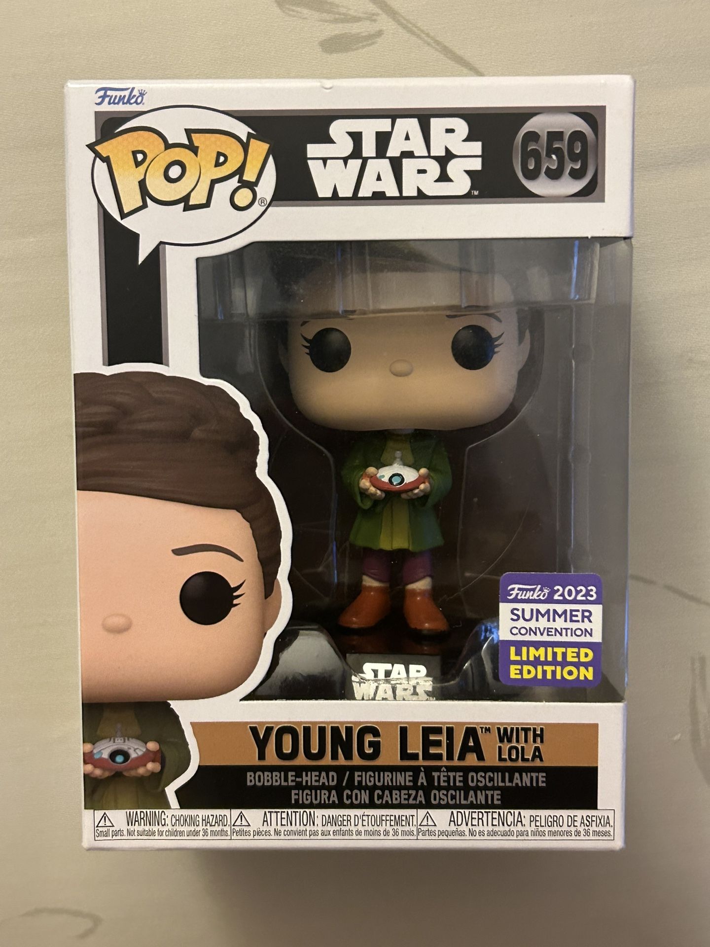 Star Wars Young Leia with Lola 2023 Summer Con Exclusive 659 Funko Pop