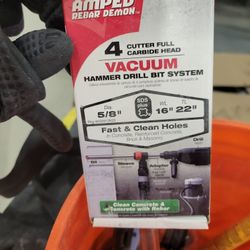 Rebar Demon Vaccum Hammer Drill Bit System 