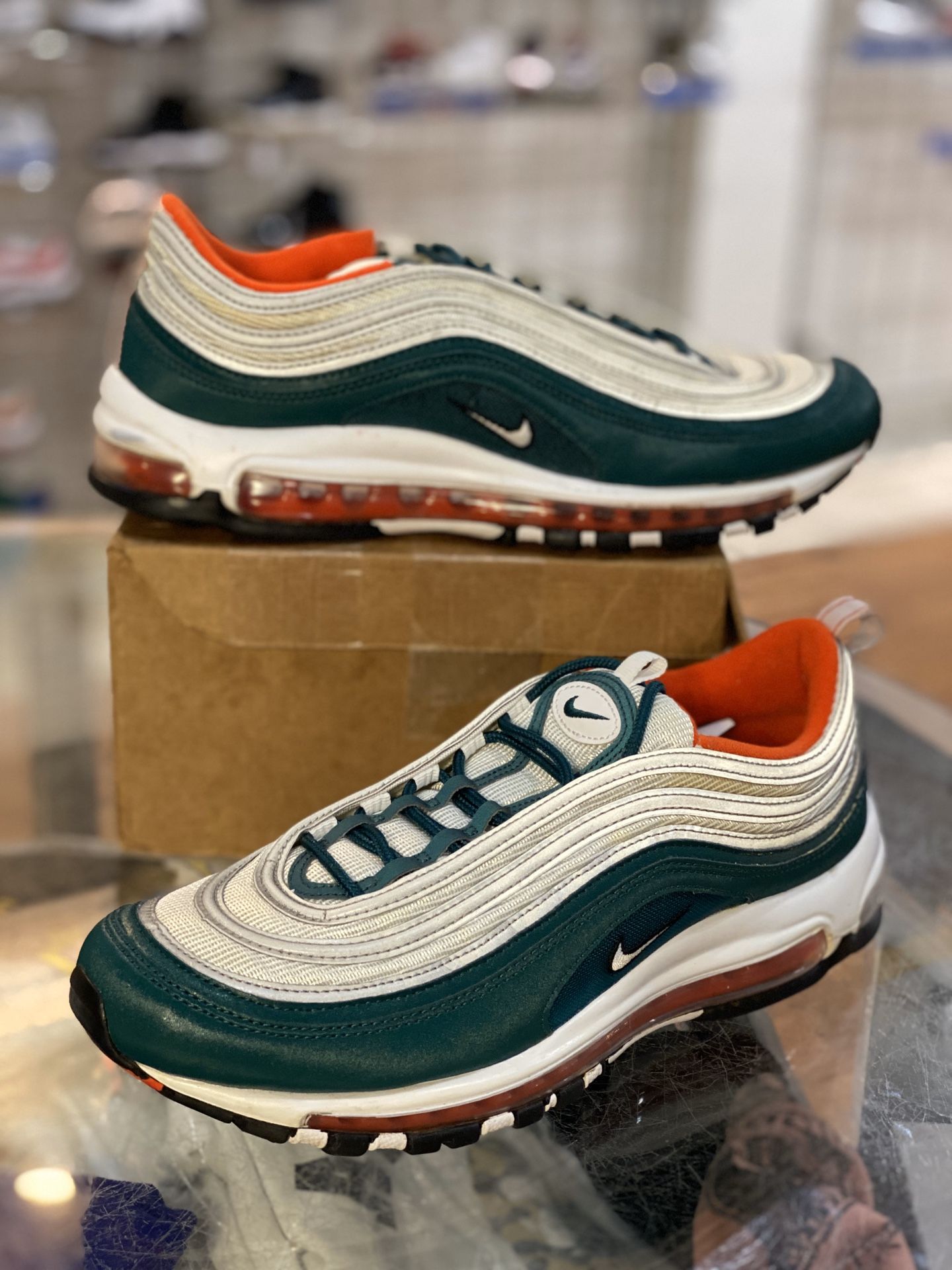 Miami Dolphins Air max 97s size 10.5