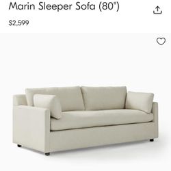 West Elm Marin sleeper sofa 