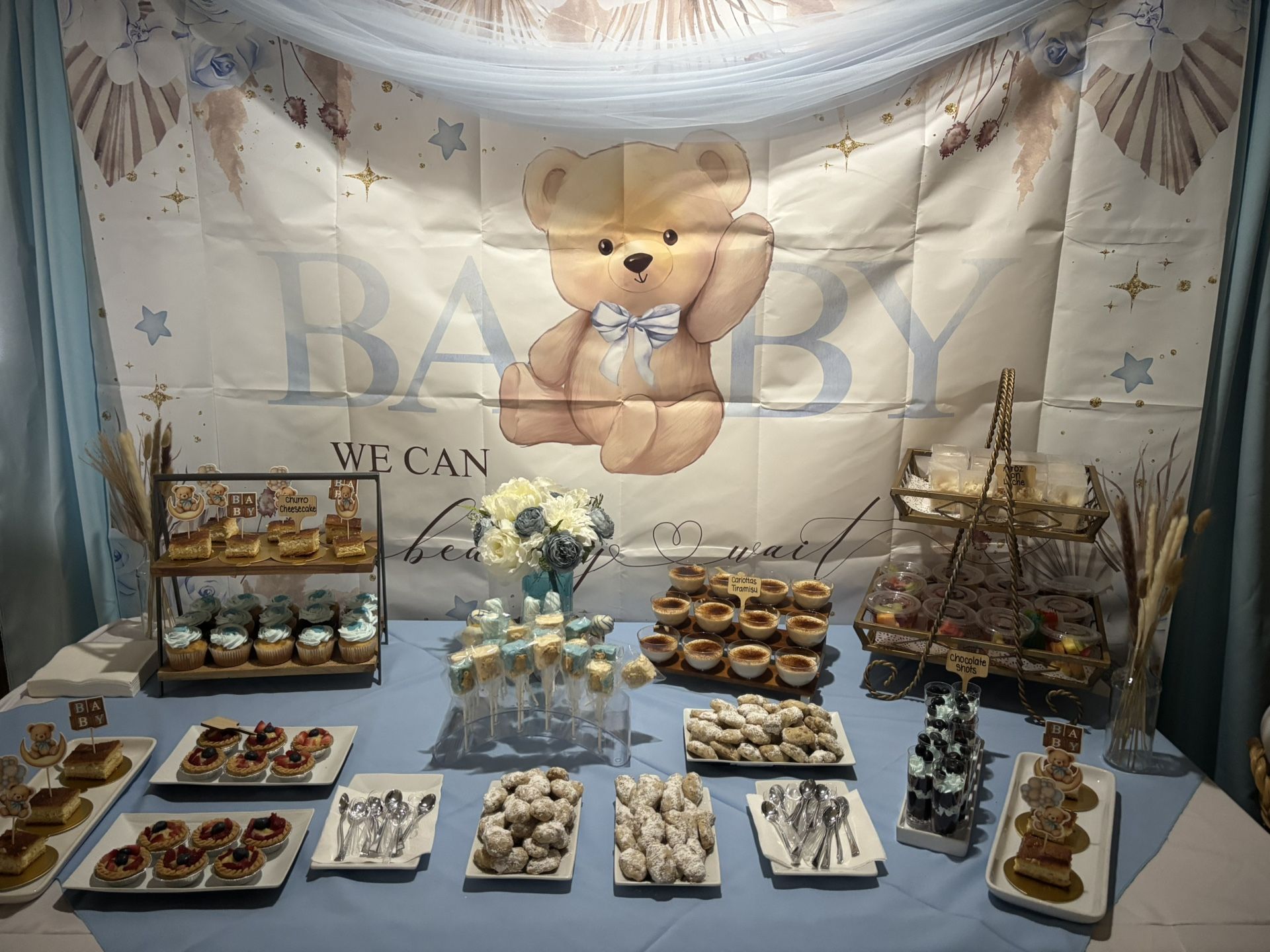 We can Bearly wait Baby Shower Backdrop