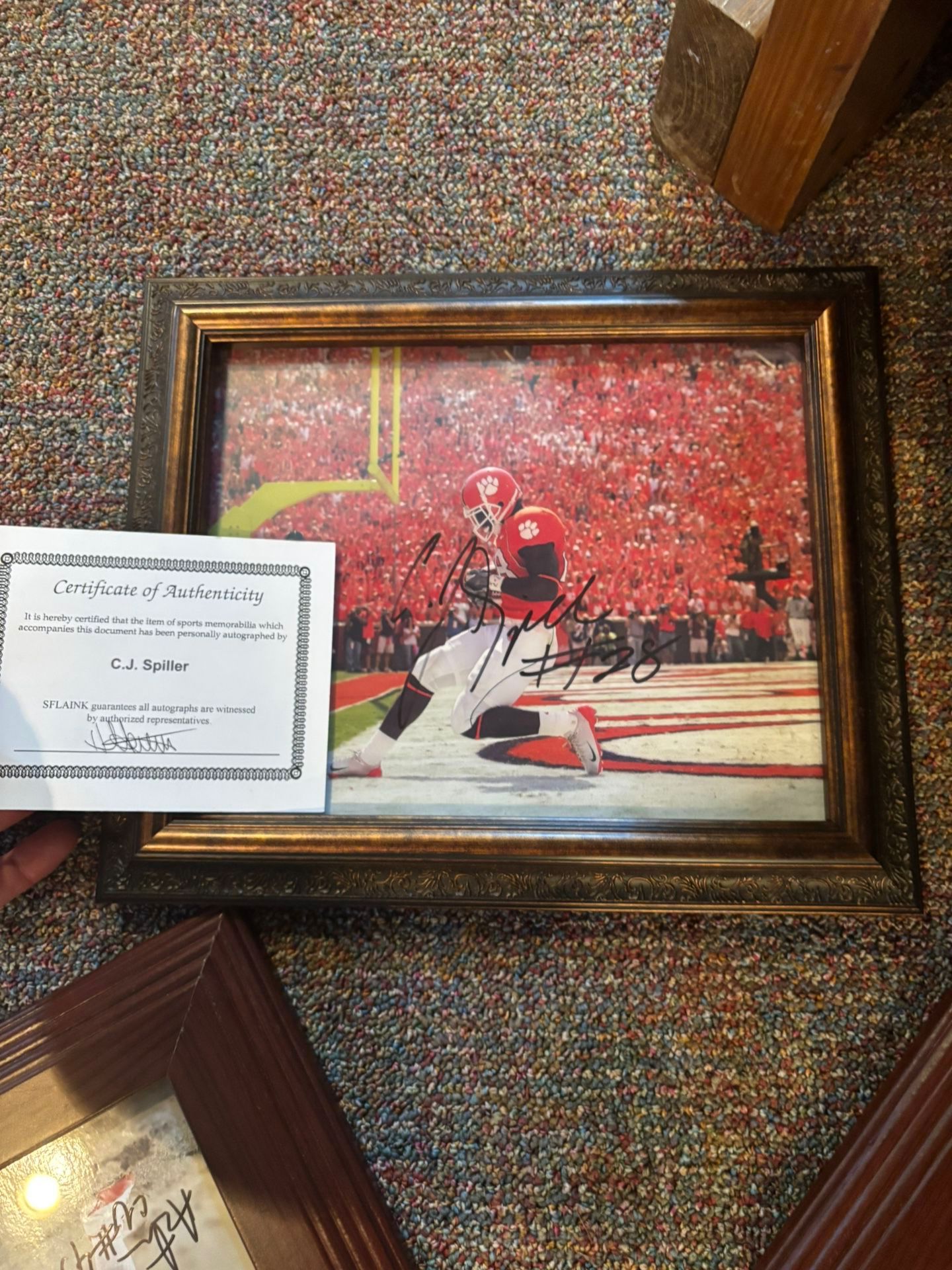 Authenticated And Framed CJ Spiller Auto