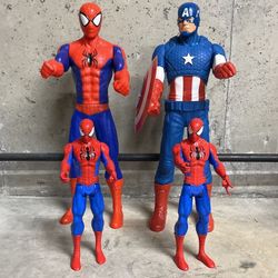 Spider Man Captain America 20 Inches Tall Little Ones 12 Inches Tall 