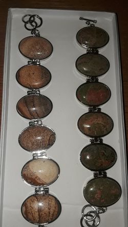 Large natural stone bracelets