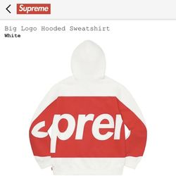 DS Supreme Big Logo Hoodie Size Large