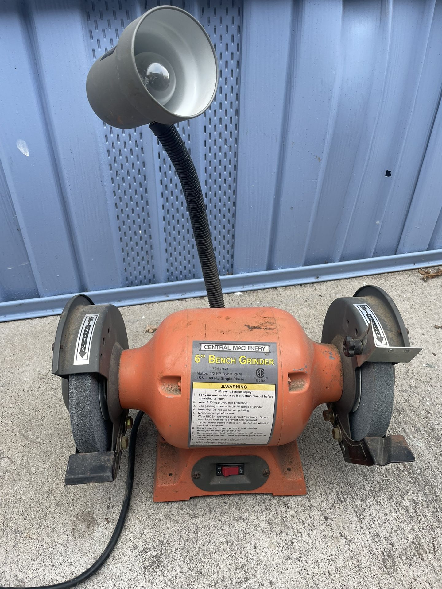 Central Machinery Bench Grinder 