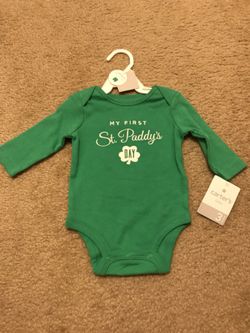 New Carters St Patrick’s Day onesie 3 months