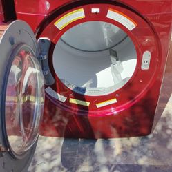 Samsung washer and gas dryer beautiful red very clean 