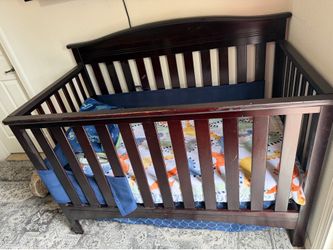 Wooden baby crib