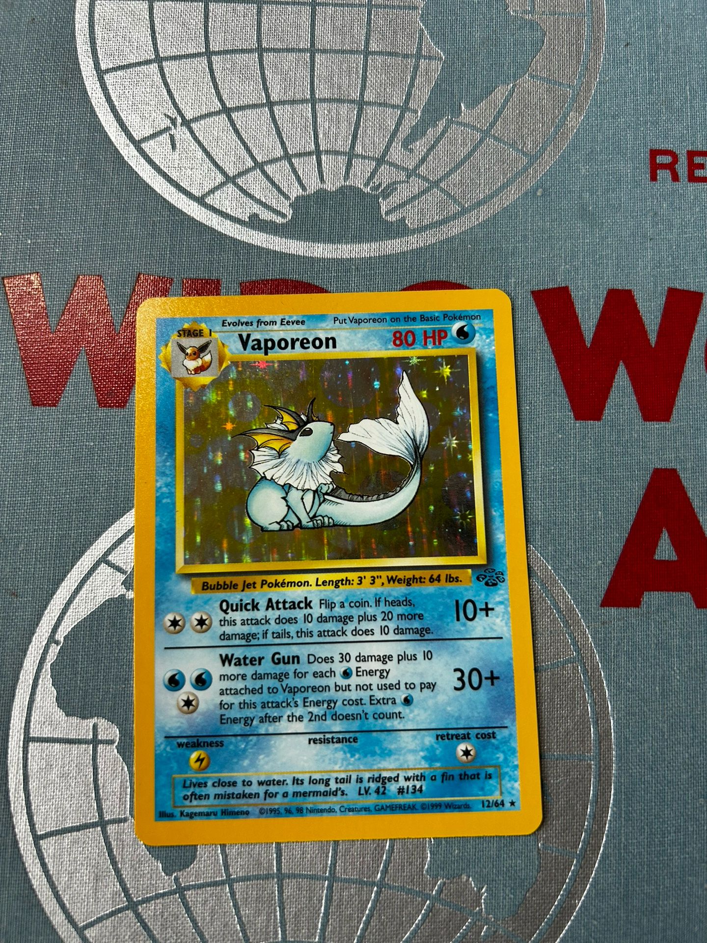 Pokémon Vaporeon (12) - Jungle (JU) Holo - Super Clean Pokemon