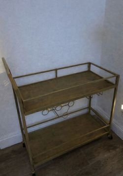 Gold brushed luxury bar cart