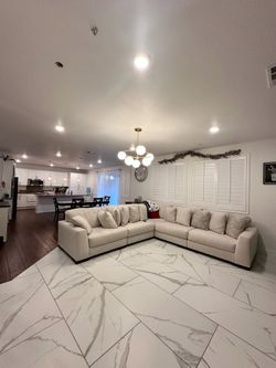 Cream long comfy Couch