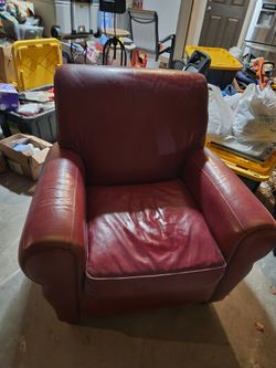 Red arm chair