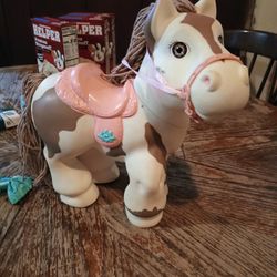 CPK Cabbage Patch Kids Crimp 'N Curl Brown And White Pony Brown Eyes